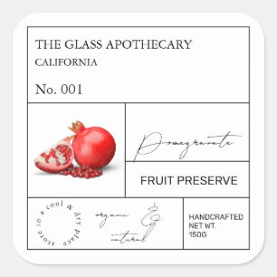 Etiqueta apothecary Pomegranate