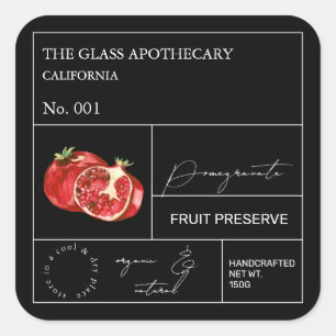 Etiqueta apothecary Pomegranate
