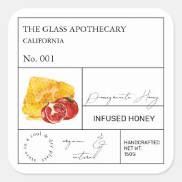 Etiqueta Apothecary Pomegranate Infused Honey