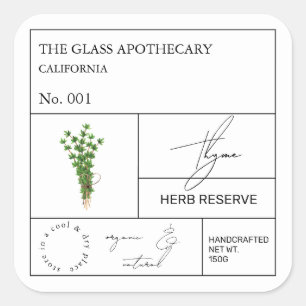 Etiqueta apothecary Thyme