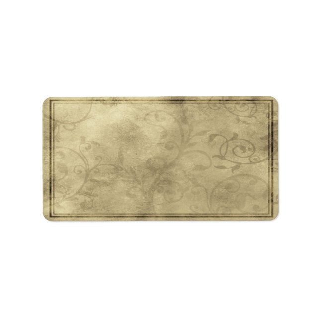 Etiqueta apothectiva romántica horizontal media (Frente)