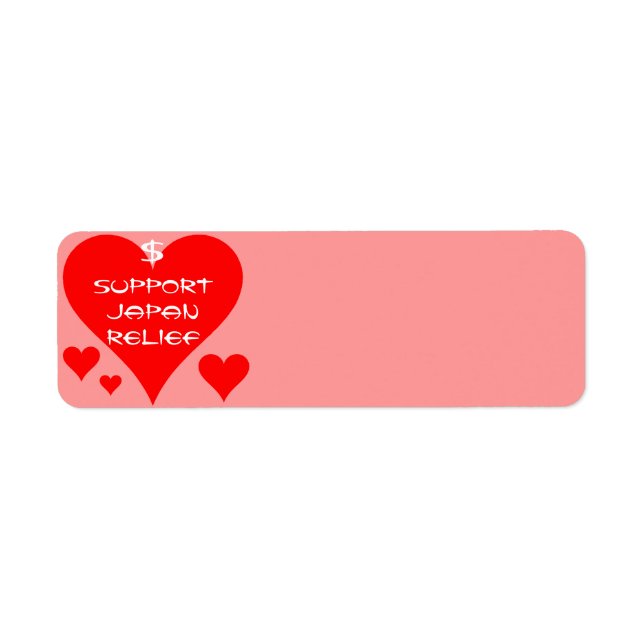 ETIQUETA APOYAR EL ALIVIO DE JAPÓN (Frente)