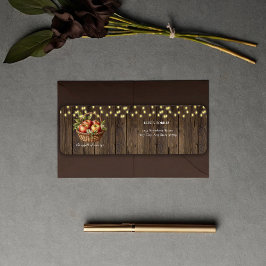 Etiqueta Apple De Nuestro Ojo Cae Floral Madera Baby Shower