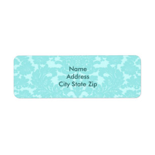 Etiqueta Aqua Damask