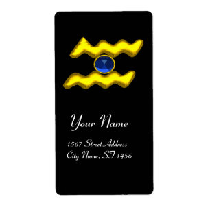 Etiqueta AQUARIUS ZODIAC BIRTHDAY Blue Sapphire