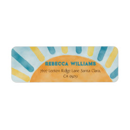 Etiqueta Aquí viene el Baby Shower de Son Blue Rays Sunshin