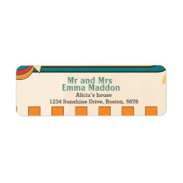 Etiqueta Aquí viene el Sol Retro Baby Shower