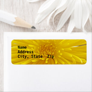 Etiqueta Araña amarilla brillante Dahlia cerrar Personaliz
