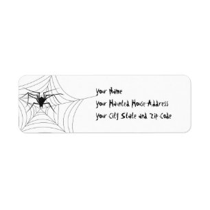 Etiqueta Araña de Halloween