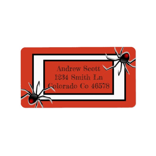 Etiqueta Arañas (Frente)