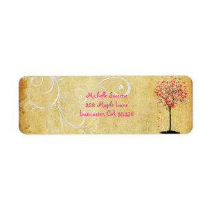 Etiqueta Árbol de arce rosa PixDezines