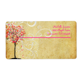 Etiqueta Árbol de arce rosa PixDezines