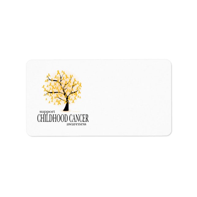 Etiqueta Árbol de cáncer infantil (Frente)