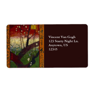 Etiqueta Árbol de ciruelo floreciente de Vincent van Gogh