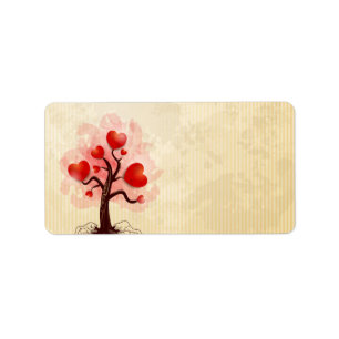 Etiqueta Árbol de corazones
