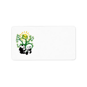 Etiqueta Árbol de familia de la panda