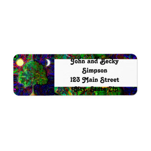 Etiqueta Árbol de la noche y del día de la vida