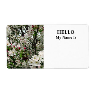 Etiqueta Árbol de manzanas en flor