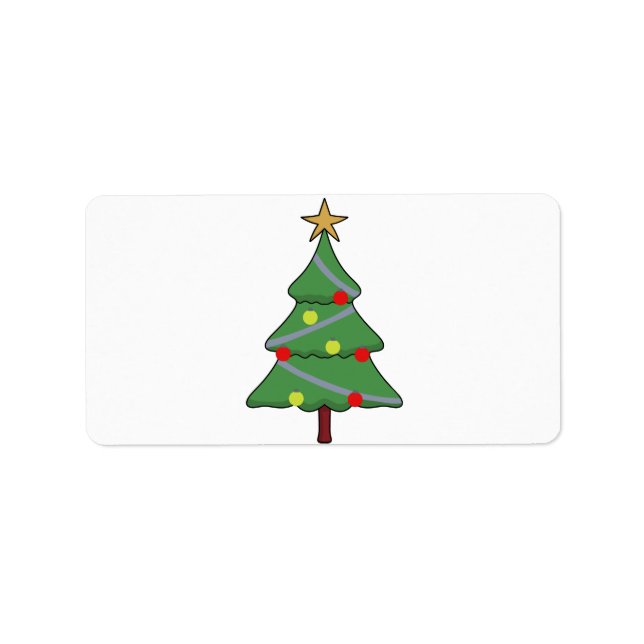 Etiqueta Árbol de Navidad Adorable (Frente)