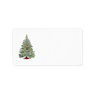 Etiqueta Árbol de navidad adornado