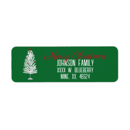 Etiqueta Árbol de Navidad de aluminio retro