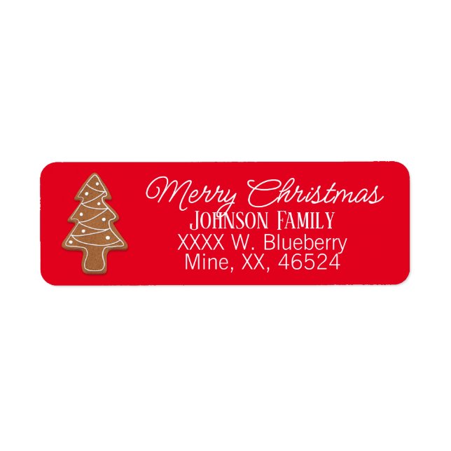 Etiqueta Árbol de Navidad de cookies (Frente)