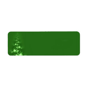 Etiqueta Árbol de navidad del fractal