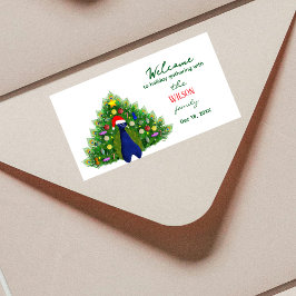 Etiqueta Árbol de Navidad Familiar Pavoreal Envío