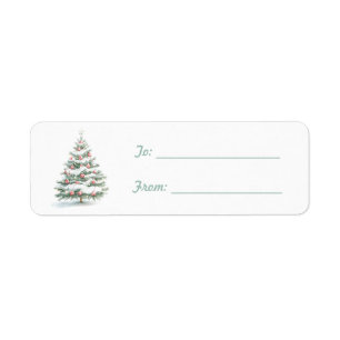 Etiqueta Árbol de Navidad marrón moca menta