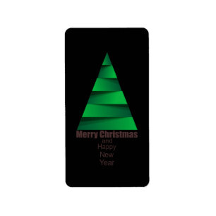 Etiqueta Árbol de Navidad moderno