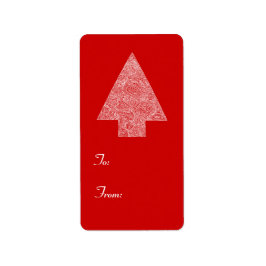 Etiqueta Árbol de Navidad moderno