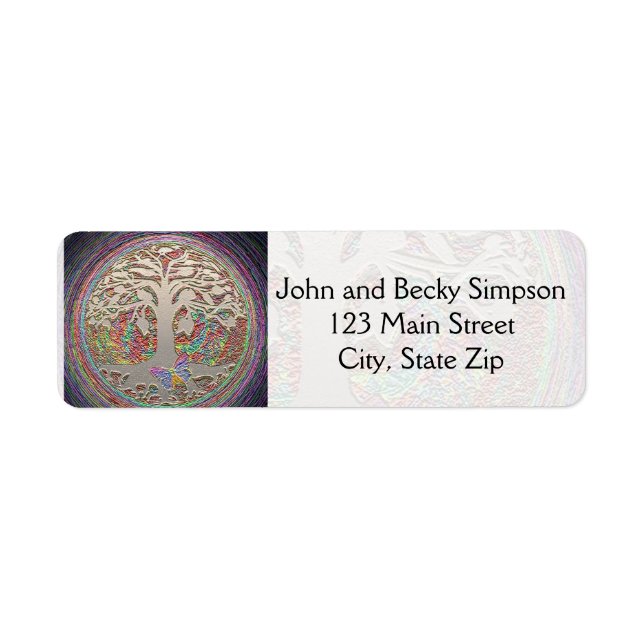 Etiqueta Árbol de oro con mantequilla (Frente)