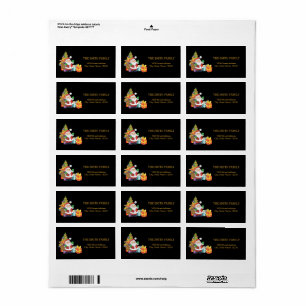 Etiqueta Árbol de oro de navidades con fondo negro