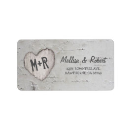 Etiqueta Árbol de pájaros esculpidos rusticos