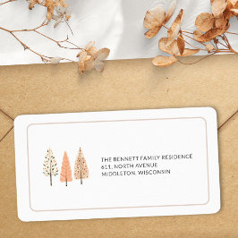 Etiqueta Árbol de Pino Minimalista Nórdico Boho Dirección d