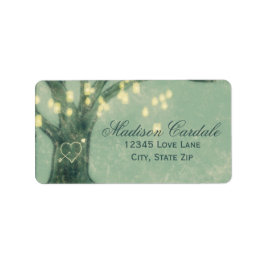 Etiqueta Árbol de roble rústico colgando frascos de masón E