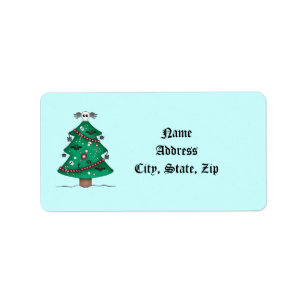 Etiqueta Árbol gótico de Navidad