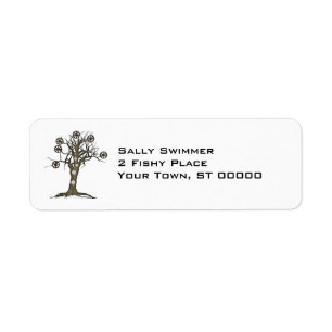 Etiqueta árbol steampunk