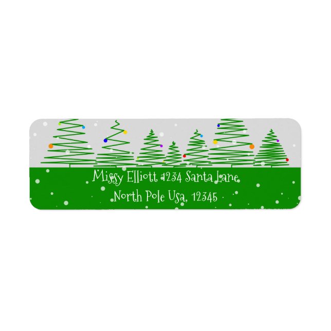 Etiqueta Árboles de Navidad (Frente)