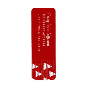 Etiqueta Árboles de Navidad azules con el patrón de las cad