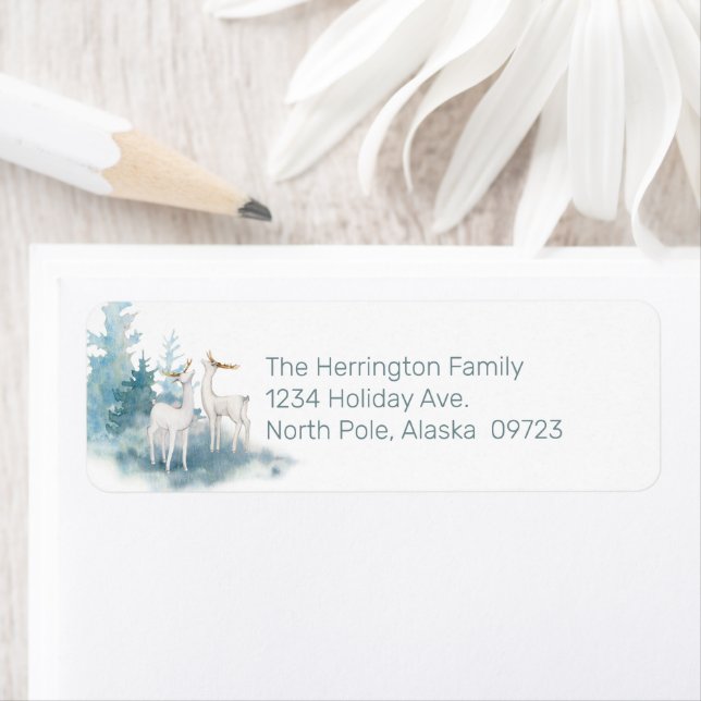 Etiqueta Árboles de venados y pinos en pasteles (In situ)