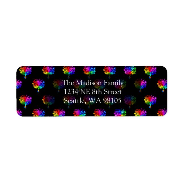 Etiqueta Árboles del espectro autista (Frente)