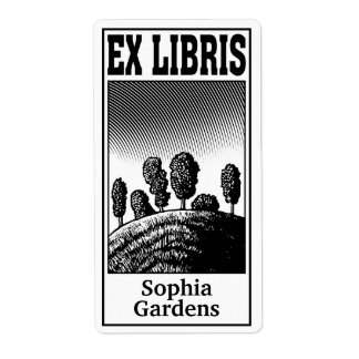 Etiqueta Árboles en una colina antes de Libris