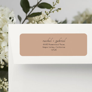 Etiqueta Arcilla Boda Simple y Limpia de Chic