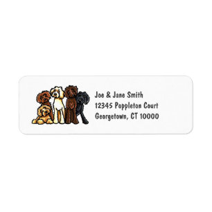 Etiqueta Arco iris de Labradoodle