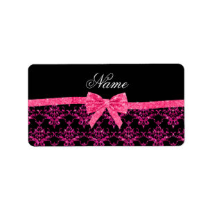 Etiqueta Arco rosado conocido personalizado del rosa del