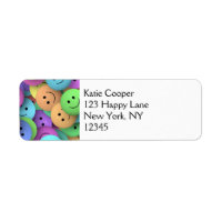 Arcoiris de colores felices caras