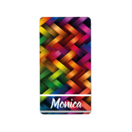 Etiqueta Arcoíris de Geometría Vibrante
