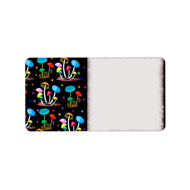 Etiqueta Arcoiris De Hongos (Frente)