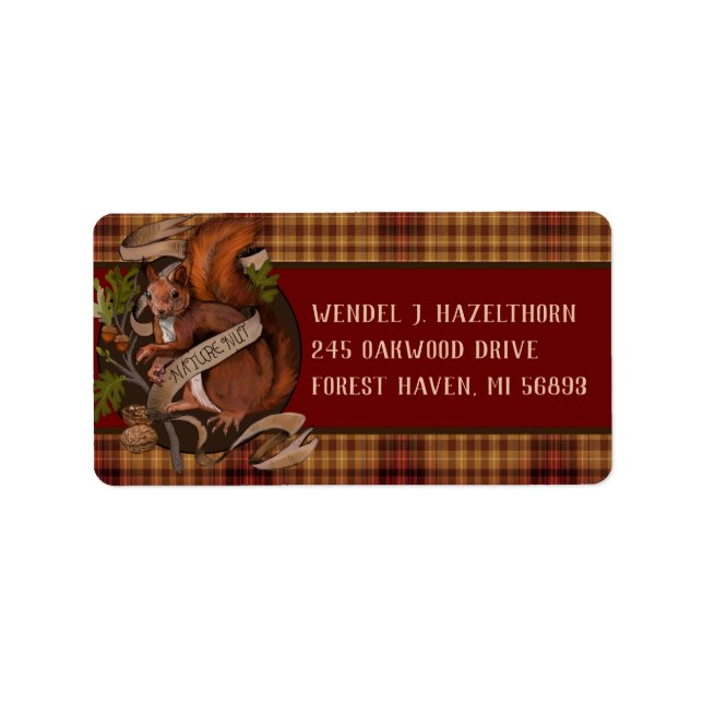 Etiqueta Ardilla de nueces naturales (Frente)